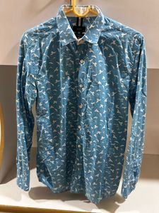 Zara White + Azo Blue Shirt (Combo of 2)