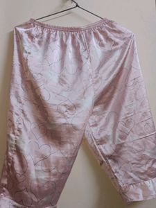 Pink Satin Heart Pajama Set