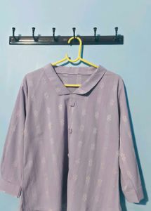 Lavender Floral Print Blouse