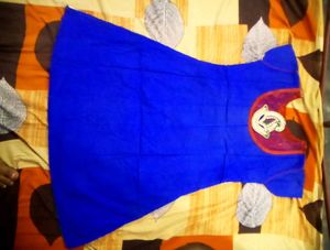 Blue Embroidery Work Frock