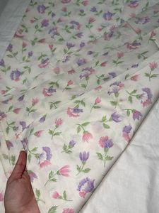 Floral Print Cotton Fabric Piece