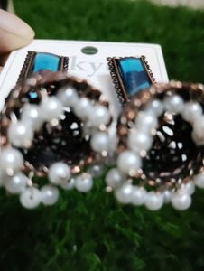 Blue Jhumka Earrings