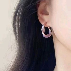 Cute Purple Hoop Earrings