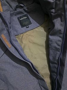 Blue Hooded Outdoor Jacket