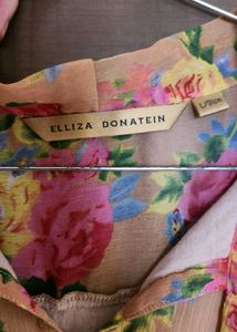 Floral Print Tie Neck Blouse