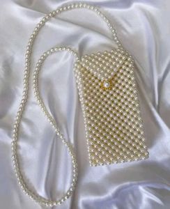 Pearl Beaded Phone Bag