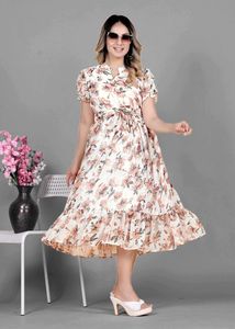 New Teg Fancy Printed Dress S to XL All