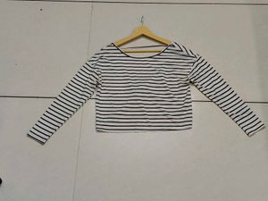Striped Twist-Front Top
