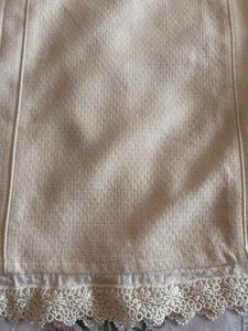 Tweed Cream Lace Korean Skirt