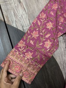 Pink Floral Kurti + Duppata (party Wear)
