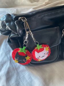 matching handmade felt keychain🥰🤍