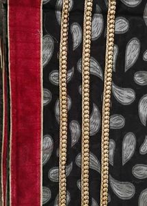 Elegant Black Paisley Saree