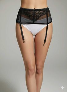 Intimissimi Black Lace Garter Belt (One Size)