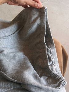 Grey Cropped Zip Hoodie