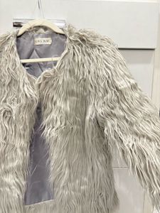 Luxury Grey Fur Coat