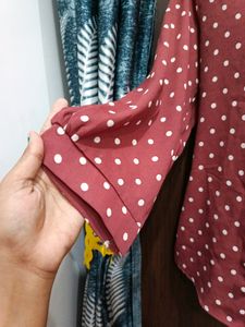 Classy Sassy Doted Print Top💞 | L Size