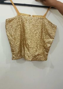 Gold Sequin Cami Top