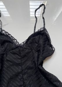 Black Lace Trim Cami Top