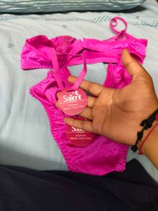 Hot Pink Bra And Pany Set