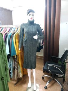 bodycon Stylish Knit Turtleneck Dress