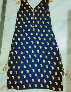 Navy Blue Plazo Suit Without Dupatta 32 Bust