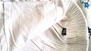 women&#39;s white cotton pant