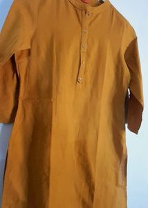 Dark Mustard Kurta Cotton (BRANDED)