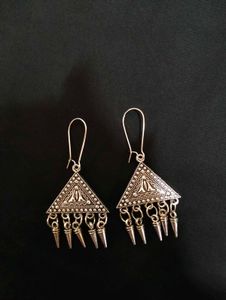 Oxidised Bullet Earrings