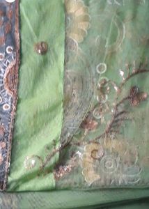 Green Net Saree