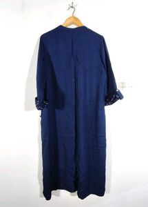 Navy Blue Printed Kurta (Women&#39;s)