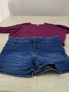 Ginger Top And Shorts In All Good Condition
