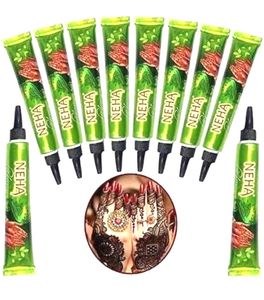 Neha Herbal Instant Dark Red Henna Mehendi Tube.
