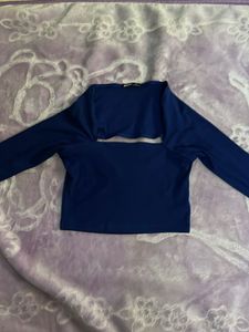 bonkers corner Blue Crop Top