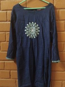 Elegant Navy Blue Kurti