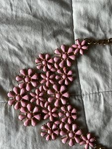 Pink &amp; Gold Double Sided Statement Necklace