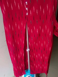 Branded Sleeveless Red Print Tunic Top