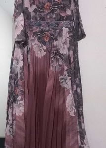 Mauve Floral Maxi Dress