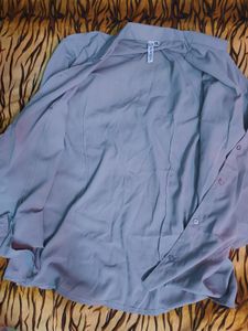 Women&#39;s Grey Formal Shirt