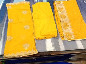 Yellow Salwar Kameez Suit Piece