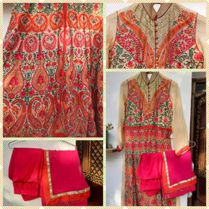 Multicolour Full Embroidery Suit