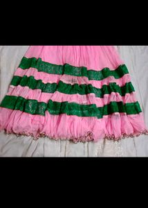 PINK ETHINIC GOWN WITH SET OF THREE