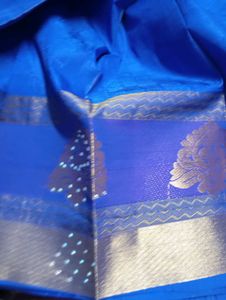 Red &amp; Gold Silk Blend Saree