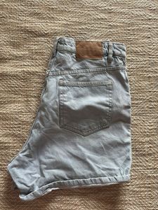 Denim High-Waisted Shorts (Zara)