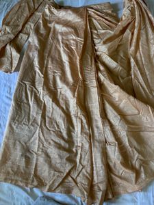 MAX CHECKED PRE STITCHED SAREE AND BLOUSE SET