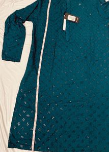 XL Men&#39;s Blue&amp;green Touch  Kurta Set