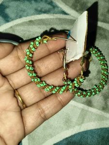 Beaded Hoop Earrings