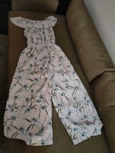 Off Shoulder Floral Jumpsuit