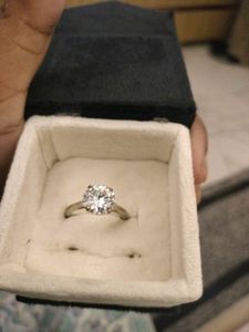 WOKE LUXURY 4carat mossianite silver ring