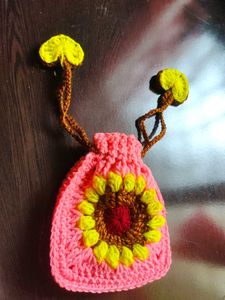 Crochet Sunflower Pouch