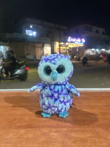 Ty Beanie Boo “Oscar” the Blue and Purple OwL